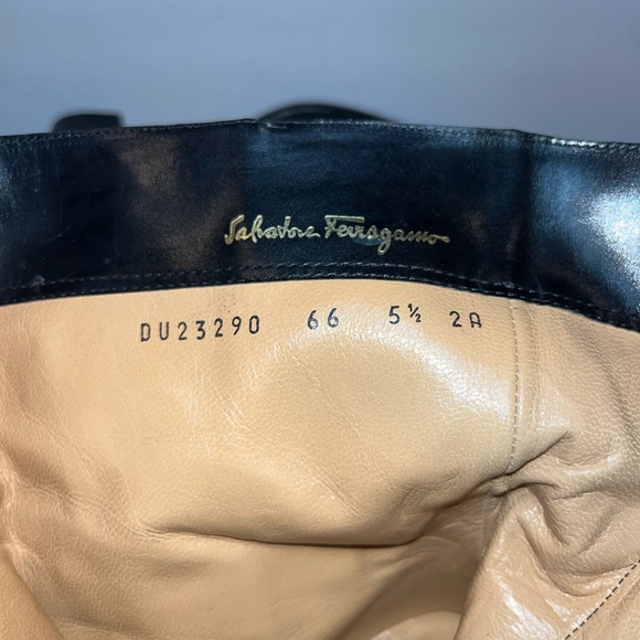 Salvatore Ferragamo Womens Leather Strappy Buckle Ankle Boots Brown Size 5.5 - Picture 5 of 9